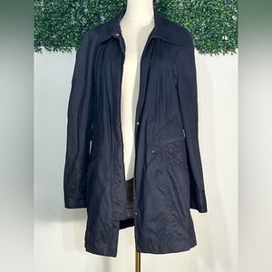 Cole Haan Classic Old Money Black Trench Style Jacket Size XL